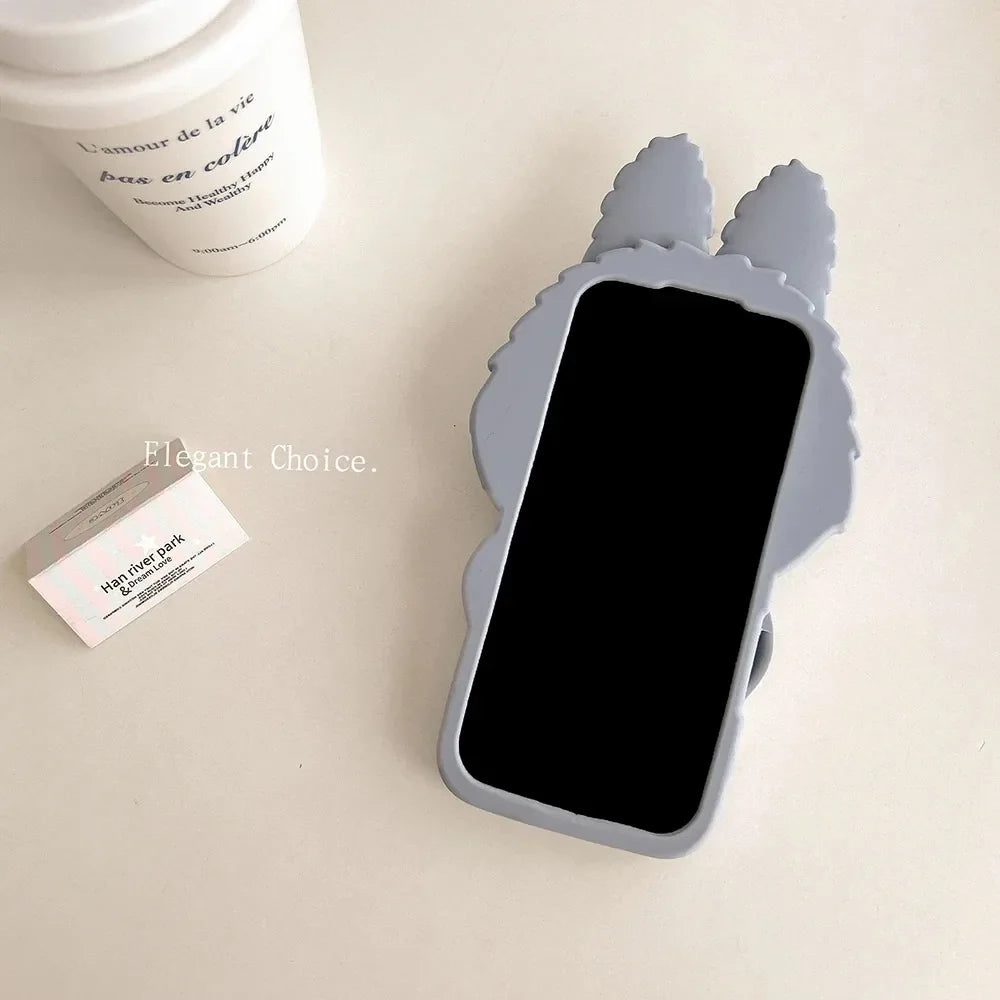 Kawaii 3D Cartoon Monster Rabbit Elf Phone Case For iPhone