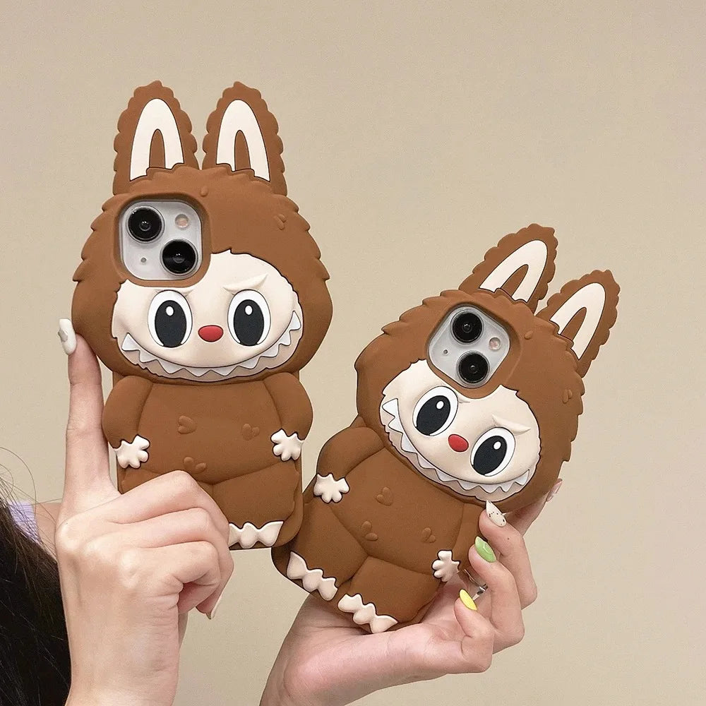 Kawaii 3D Cartoon Monster Rabbit Elf Phone Case For iPhone